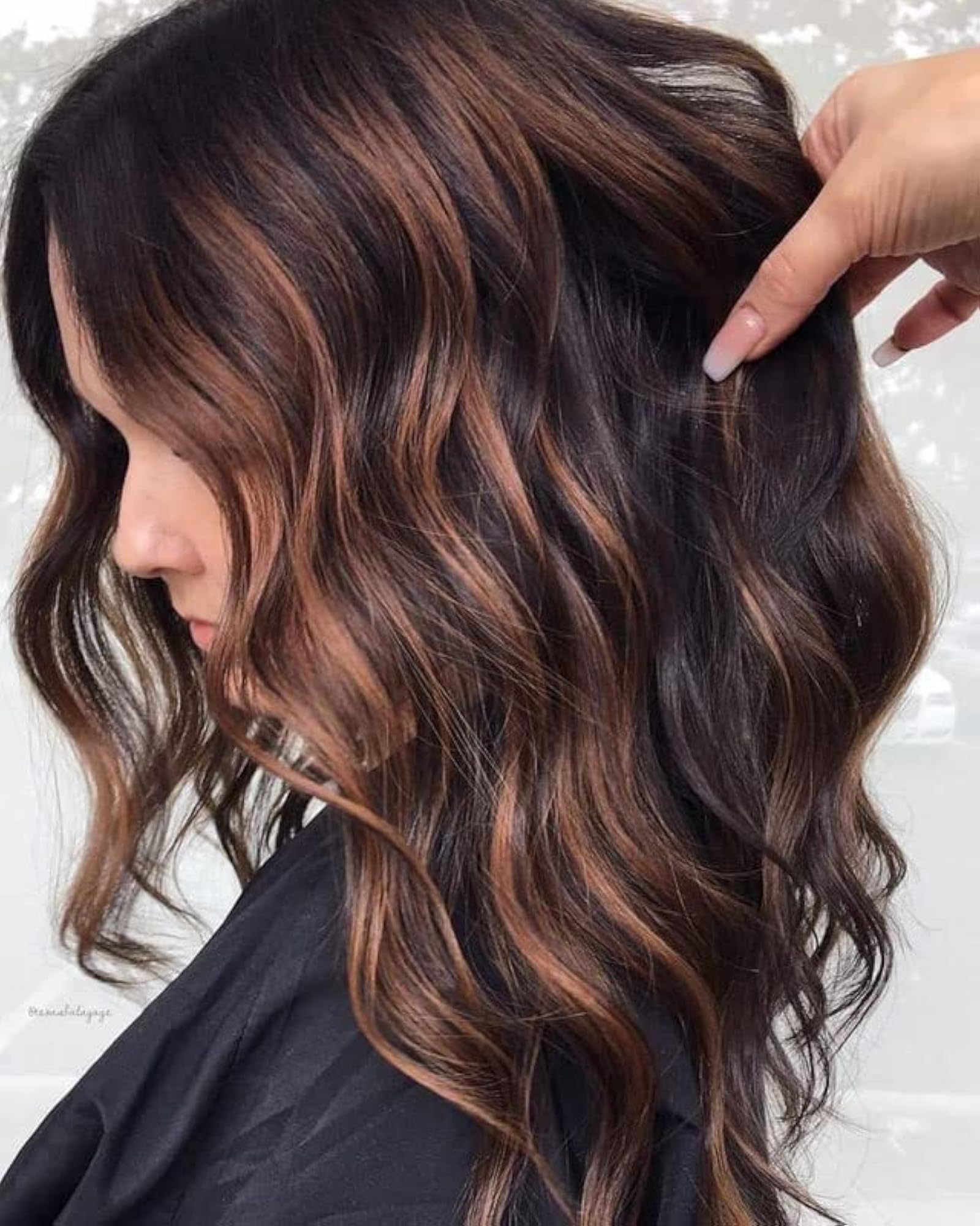 Set of 2pcs 18" Straight Single Clip Hair Streak Extensions